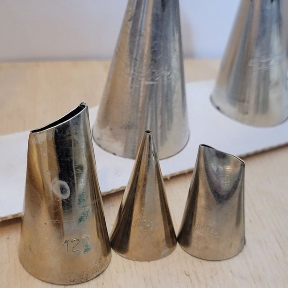 Vintage Ateco Pastry Set With Original Box Decorating Tips Bags Coupler 60s 70s - Picture 9 of 16